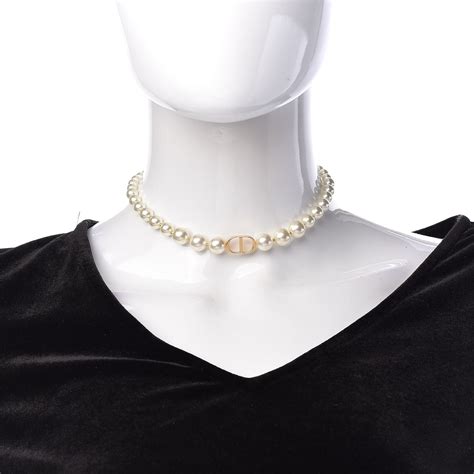 dior necklace pearl|christian dior choker necklaces.